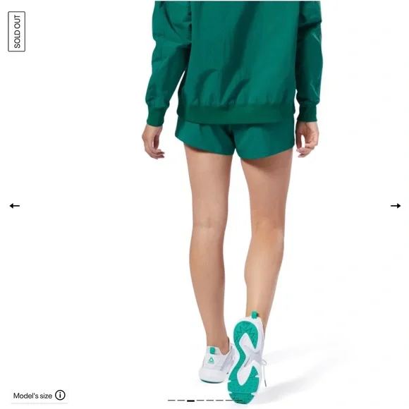 Reebok Meet You There Short SIZE S Clover Green - Picture 2 of 9
